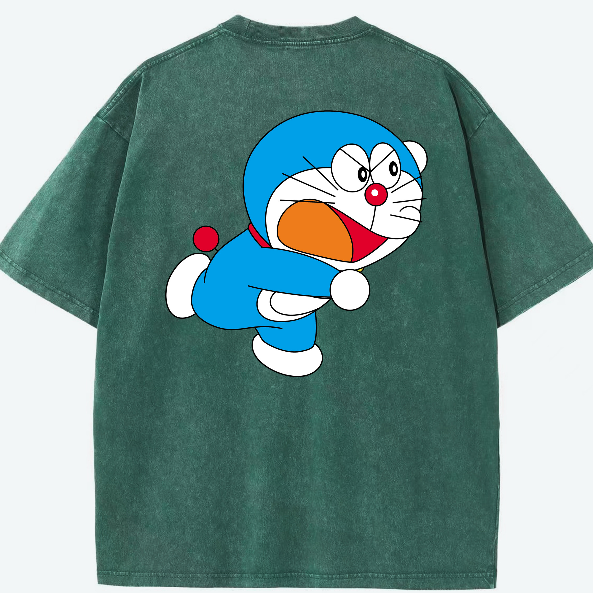 （画像用） ドラえもん Doraemon 綿100% ヴィンテージ風 半袖Tシャツ（背面プリント）
